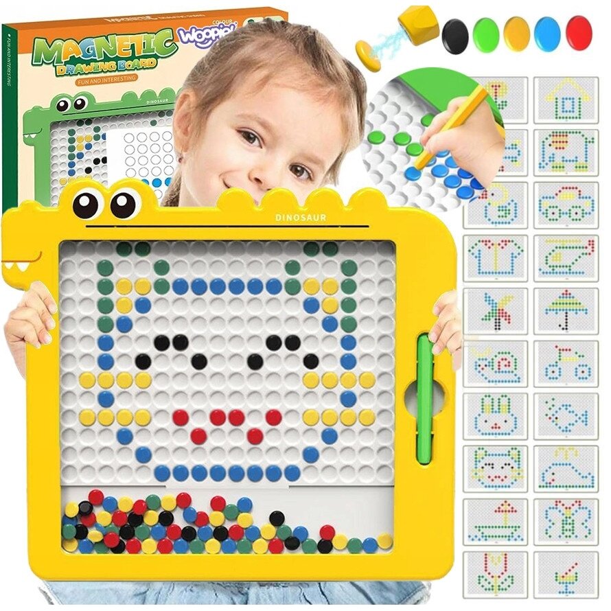 WOOPIE magnetinė lenta vaikams Montessori MagPad dinozauras WOOPIE magnetinė lenta vaikams Montessori MagPad dinozauras
