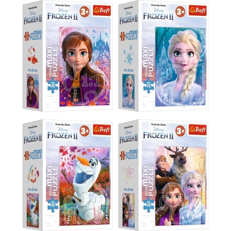 FROZEN Mini Maxi dėlionė „Ledo šalis 2" 20 det. FROZEN Mini Maxi dėlionė „Ledo šalis 2" 20 det.