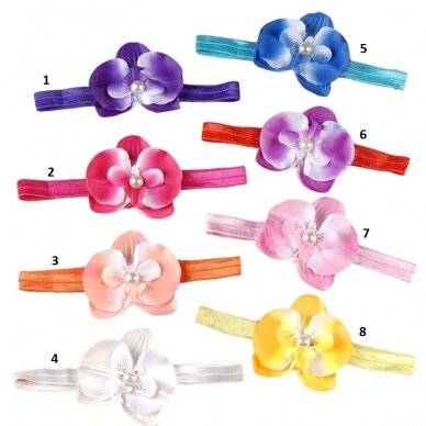 Galvos juostelės su Orchidėja Galvos juostelės su Orchidėja