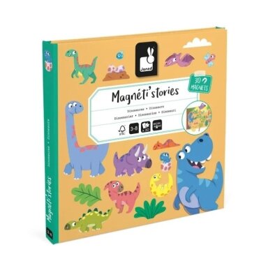 JANOD Magnetinė knygelė „Dinozaurai“