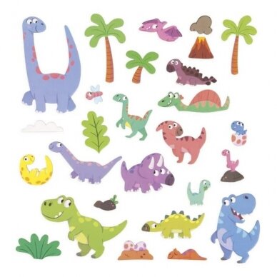 JANOD Magnetinė knygelė „Dinozaurai“ 2