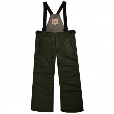 Khaki Valianly kombinezoninės kelnės 110-140 cm 8717P Khaki Valianly kombinezoninės kelnės 110-140 cm 8717P