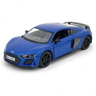 KiNSMART automobilis, 2020 Audi R8 Coupé, mėlynas KiNSMART automobilis, 2020 Audi R8 Coupé, mėlynas