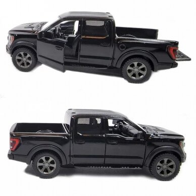 KiNSMART automobilis, 2022 Ford F-150 Raptor, juodas 1 KiNSMART automobilis, 2022 Ford F-150 Raptor, juodas 1