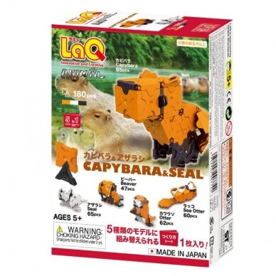Konstruktorius LaQ „Animal World Capybara &amp; Seal”