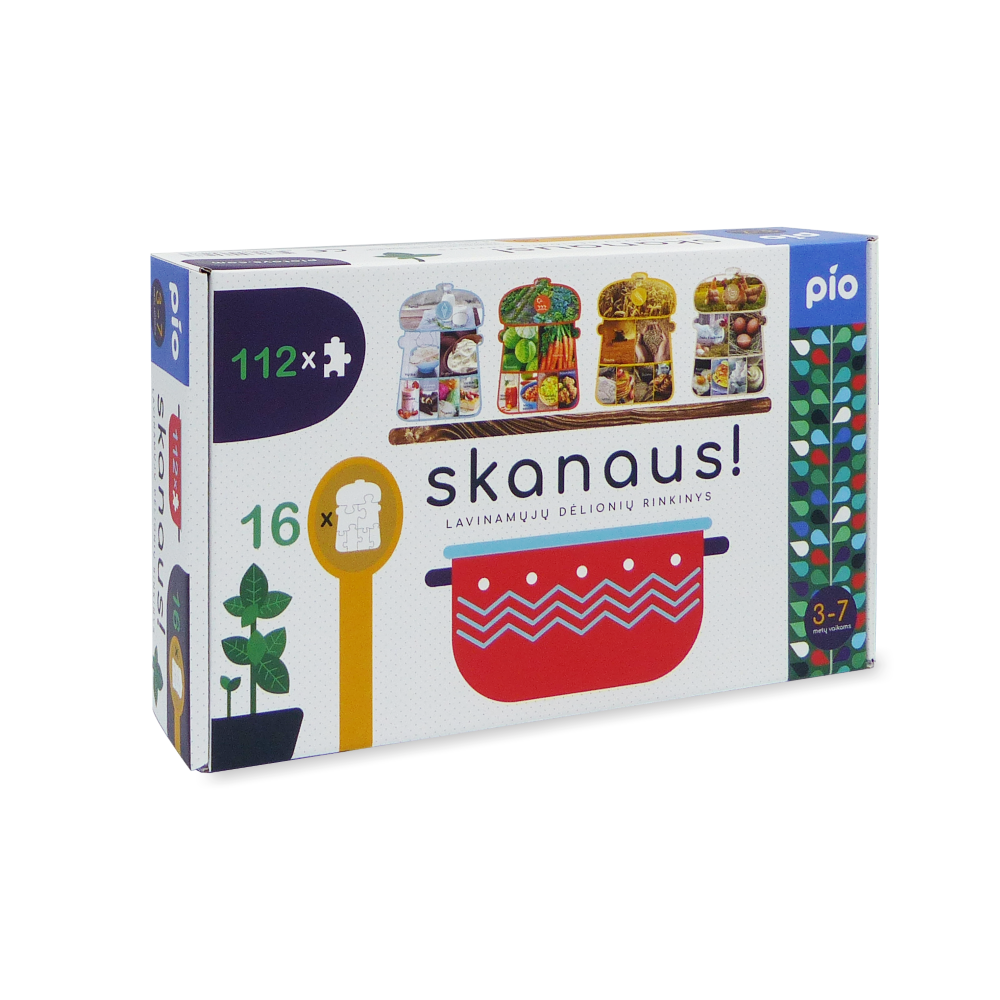 Lavinamoji dėlionė SKANAUS, 3-7 metų vaikams Lavinamoji dėlionė SKANAUS, 3-7 metų vaikams