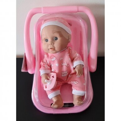 Lėlė kūdikis su lopšiuku (auto kėdute) 1