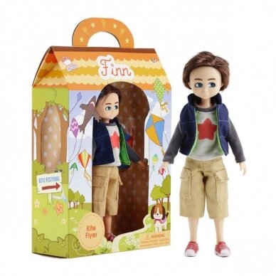 Lottie lėlė - Aitvarų gaudytojas berniukas Finas Lottie lėlė - Aitvarų gaudytojas berniukas Finas