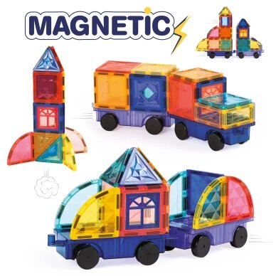 LUDI magnetinis konstruktorius su ratais 2 LUDI magnetinis konstruktorius su ratais 2