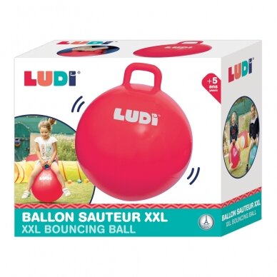 LUDI šokinėjimo kamuolys, raudonas 55 cm 1