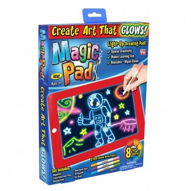 MAGIC PAD šviečianti piešimo lenta MAGIC PAD šviečianti piešimo lenta