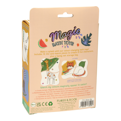 Magiškas maudymosi žaislas-dėlionė, Džiunglės 4 Magiškas maudymosi žaislas-dėlionė, Džiunglės 4