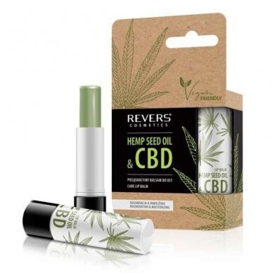 Maitinamasis lūpų balzamas HEMP SEED OIL & CBD, 4 g Maitinamasis lūpų balzamas HEMP SEED OIL & CBD, 4 g