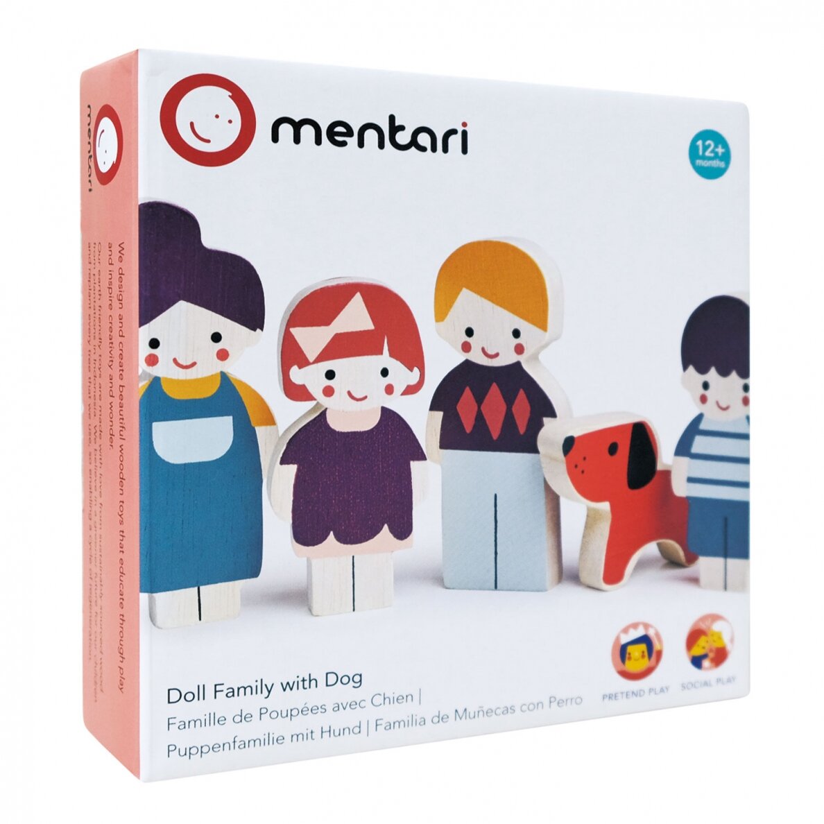 Mentari Lėlių šeimynėlė su šuniuku 1 Mentari Lėlių šeimynėlė su šuniuku 1