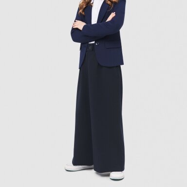 Mėlynos trikotažines platėjančios kelnės 116-182 cm