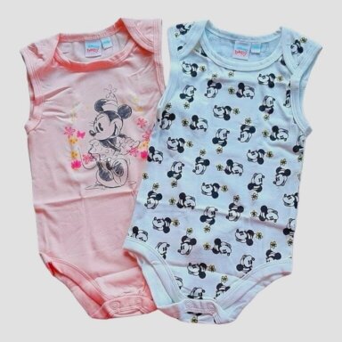 Mergaitiški bodžiukai be rankovių Minnie Mouse, 2 vnt.