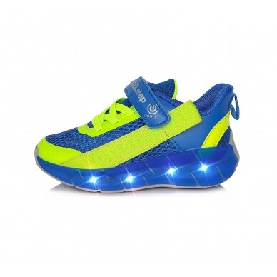 Mėlyni sportiniai LED batai 24-29 d. F61297AM