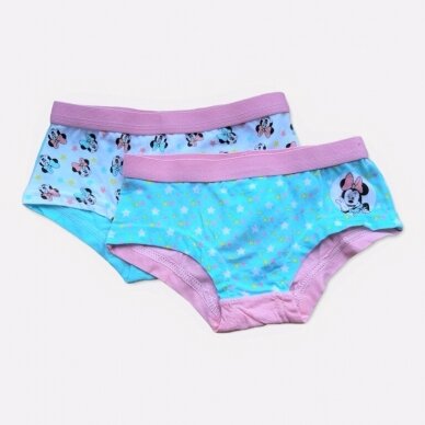 Mergaitiškos apatinės kelnaitės Minnie Mouse, 2 vnt. Mergaitiškos apatinės kelnaitės Minnie Mouse, 2 vnt.