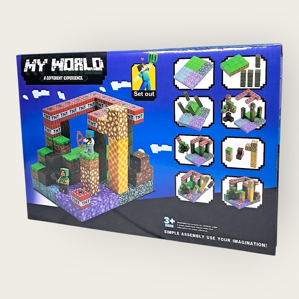 Minecraft magnetiniai blokai kubeliai, 120 det. 1