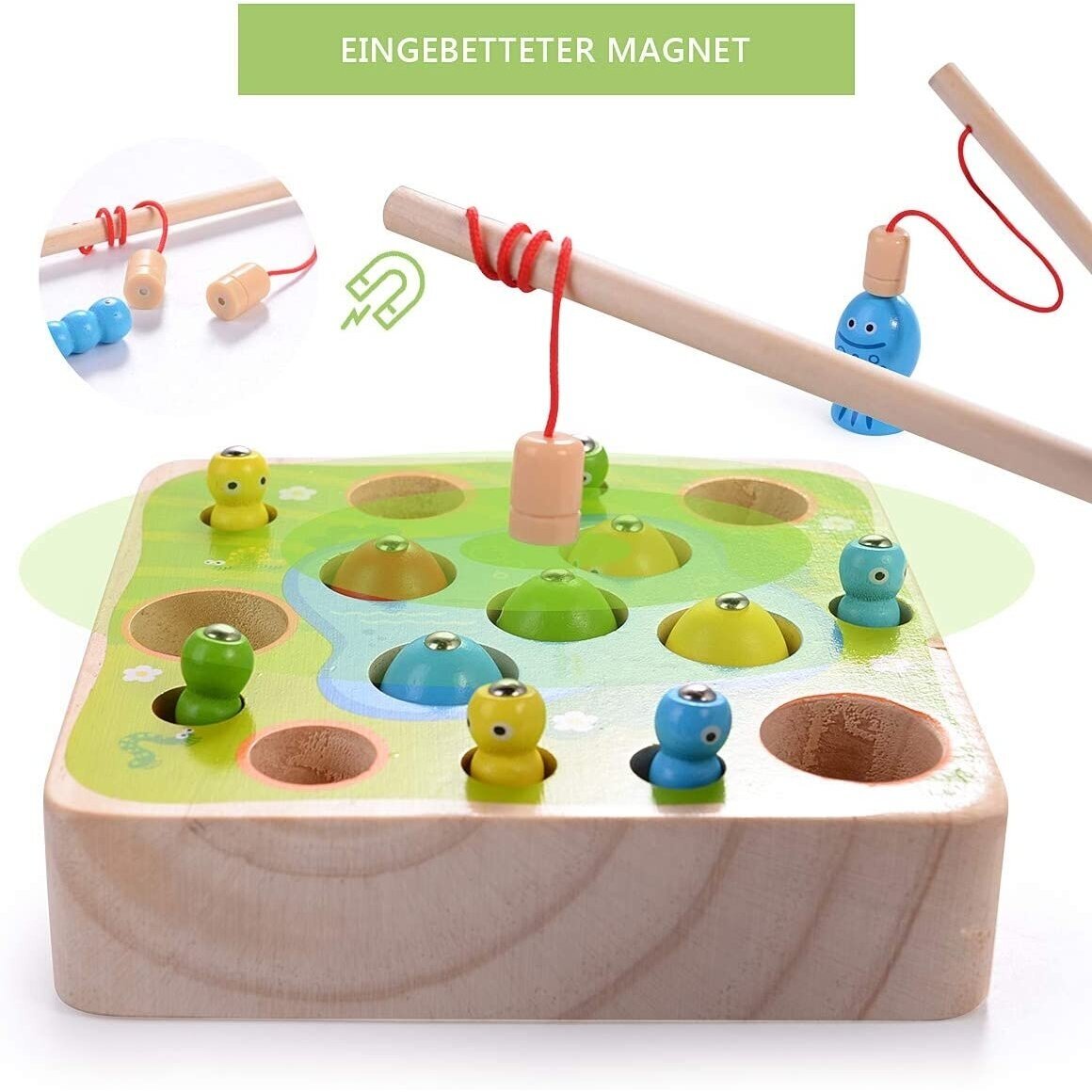 MONTESSORI medinis rinkinys su meškere ir pincetu Ūkininko daržas 4 MONTESSORI medinis rinkinys su meškere ir pincetu Ūkininko daržas 4