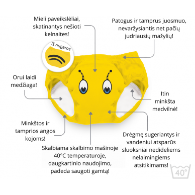 Mokomosios kelnaitės-atprastukės, Bitė, 18-24 mėn. 3