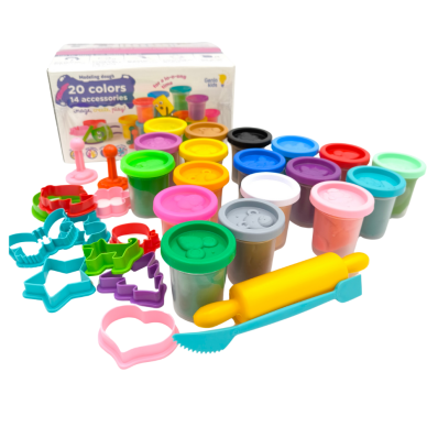 Natūralaus plastilino modelino rinkinys Fantazijų puokštė Genio Kids 20 spalvų 3 Natūralaus plastilino modelino rinkinys Fantazijų puokštė Genio Kids 20 spalvų 3