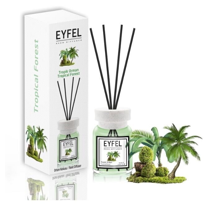 Namų kvapas su lazdelėmis Eyfel Tropinis miškas, 120 ml Namų kvapas su lazdelėmis Eyfel Tropinis miškas, 120 ml