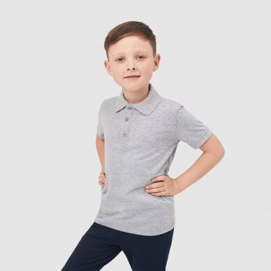 Plono trikotažo mokykliniai polo marškinėliai 116-182 cm 1
