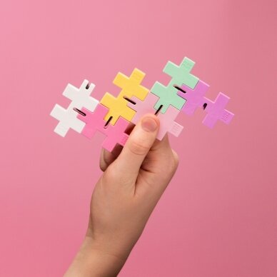 Plus Plus antistresinis žaislas, Hexel Bubblegum 3 Plus Plus antistresinis žaislas, Hexel Bubblegum 3