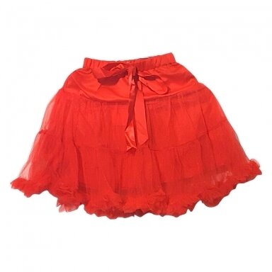 Raudonas tutu tiulio sijonas
