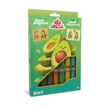 Red Castle kūrybinis smėlio rinkinys 2in1, Avokadai Red Castle kūrybinis smėlio rinkinys 2in1, Avokadai