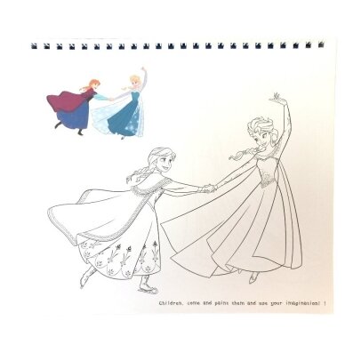 Rinkinys Frozen: spalvinimo knygelė su kreidelėmis ir sausa akvarele 2