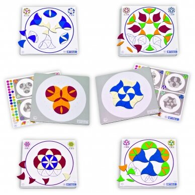 SEPP magnetinių mozaikų rinkinys Mandala, 6 vaikams 1 SEPP magnetinių mozaikų rinkinys Mandala, 6 vaikams 1