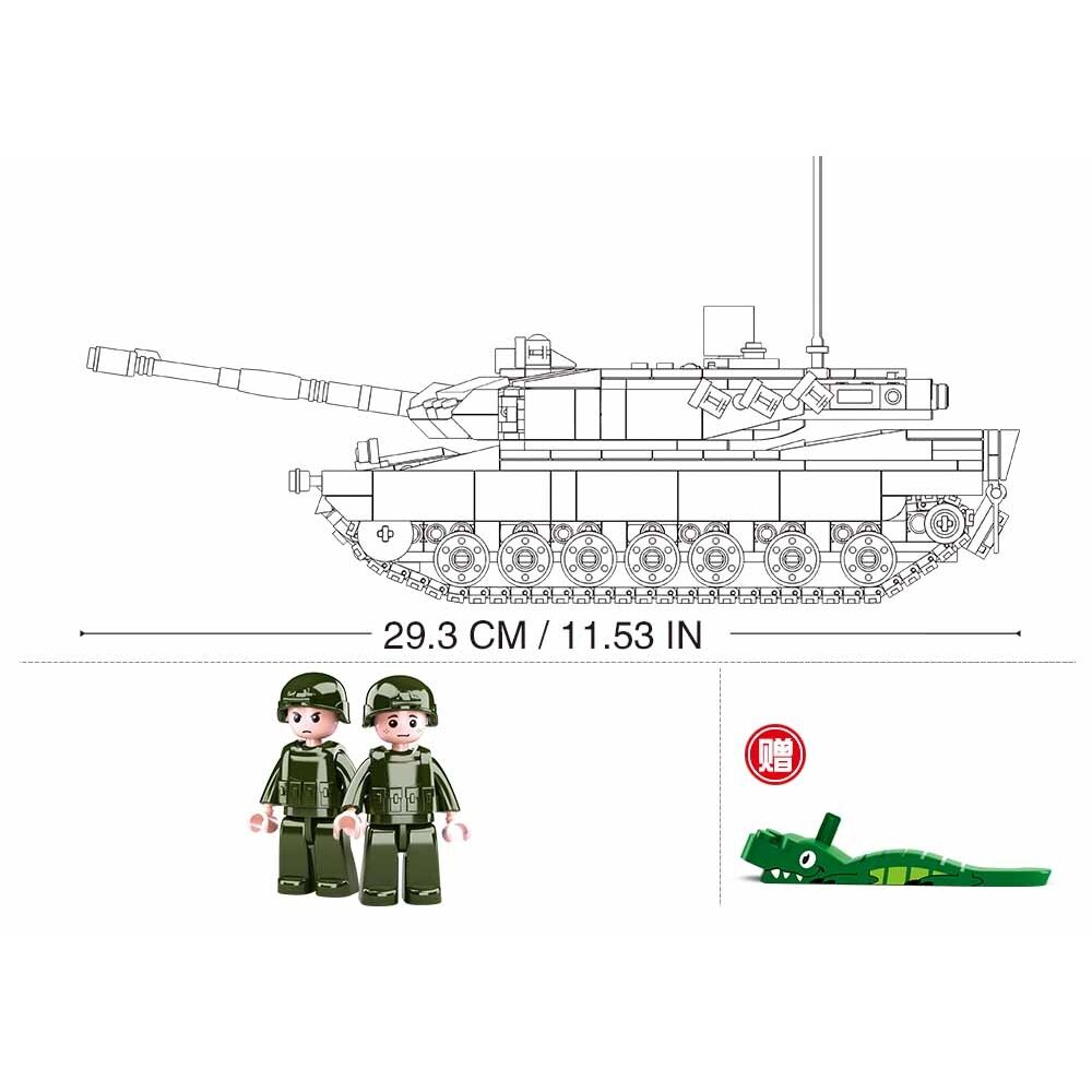 Sluban konstruktorius, LEOPARD 2A5 pagrindinis tankas 2in1, 766 det. 2