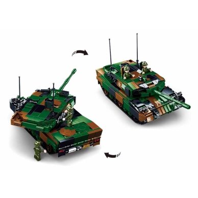 Sluban konstruktorius, LEOPARD 2A5 pagrindinis tankas 2in1, 766 det. 3 Sluban konstruktorius, LEOPARD 2A5 pagrindinis tankas 2in1, 766 det. 3