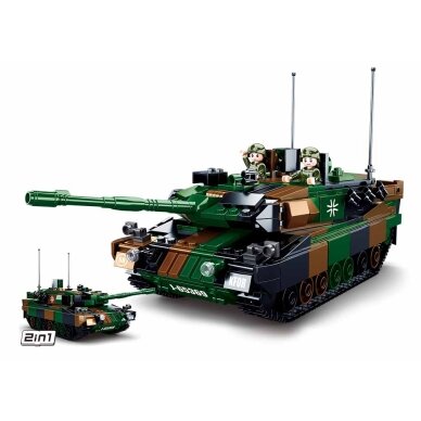 Sluban konstruktorius, LEOPARD 2A5 pagrindinis tankas 2in1, 766 det. 1 Sluban konstruktorius, LEOPARD 2A5 pagrindinis tankas 2in1, 766 det. 1