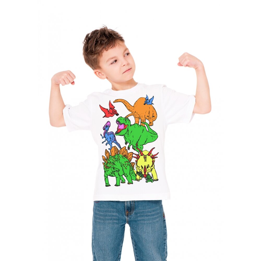 Splat Planet marškinėliai su flomasteriais, Dinozaurai 1 Splat Planet marškinėliai su flomasteriais, Dinozaurai 1