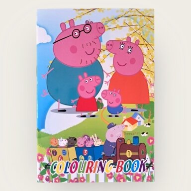 Spalvinimo knygelė su lipdukais kiaulytė Peppa