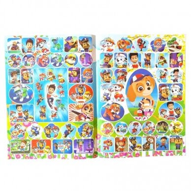 Spalvinimo knygelė Paw Patrol su lipdukais 2