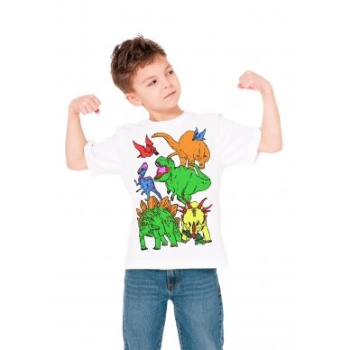 Splat Planet marškinėliai su flomasteriais, Dinozaurai 1