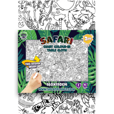 Splat Planet spalvinimo staltiesės, Safari 2 vnt. Splat Planet spalvinimo staltiesės, Safari 2 vnt.