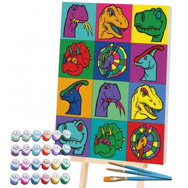 Splat Planet tapyba pagal skaičius, DINOZAURAS 30x40 cm 1 Splat Planet tapyba pagal skaičius, DINOZAURAS 30x40 cm 1