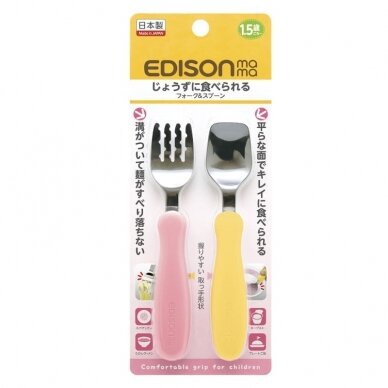 Stalo įrankiai EDISONmama, nuo 18 mėn. MANGO/PEACH, KJ2831 1