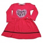Suknelė su žvyneliais siuvinėtu paveikslėliu Happy days
