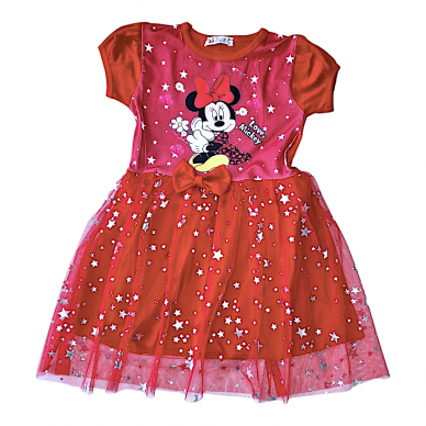 Suknelė Minnie Mouse, raudona Suknelė Minnie Mouse, raudona