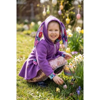 Švarkelis mergaitei „Violetinis kiškutis“ 5 Švarkelis mergaitei „Violetinis kiškutis“ 5