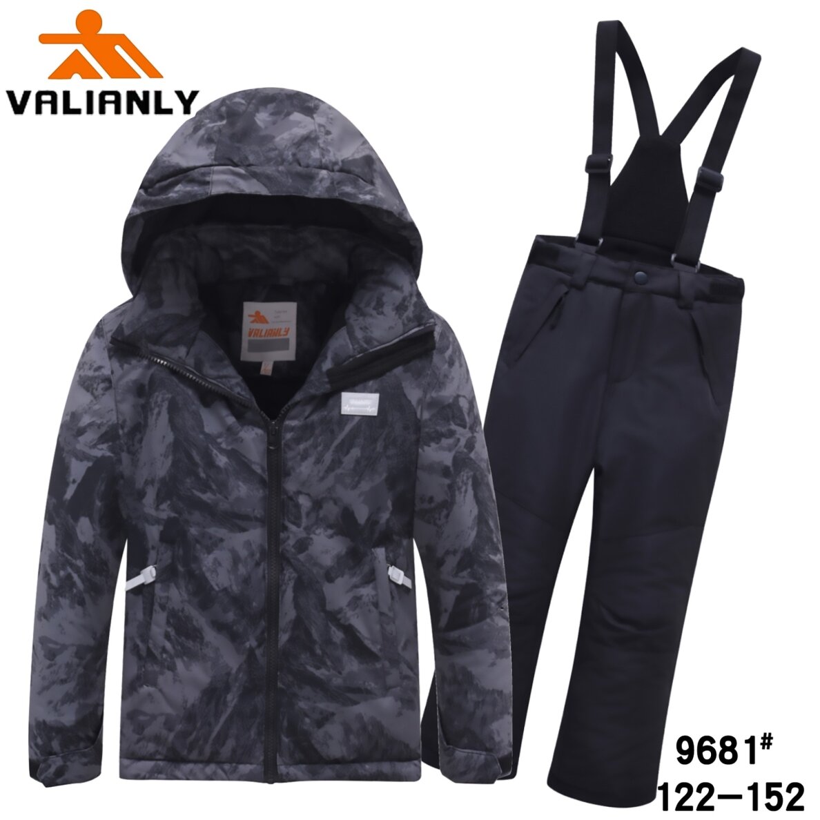 Valianly juoda žieminė striukė/paltas berniukui 9681_122-152 10