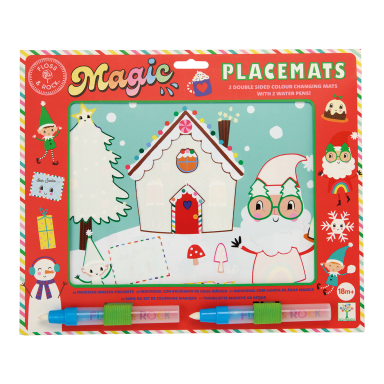 Vandeniu spalvinami padėkliukai, Kalėdos
