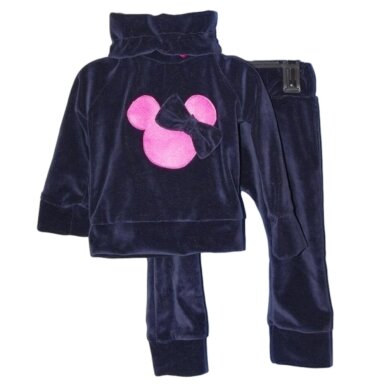 Veliūrinis 2 d. komplektas "Minnie Mouse" (t.mėlynas)