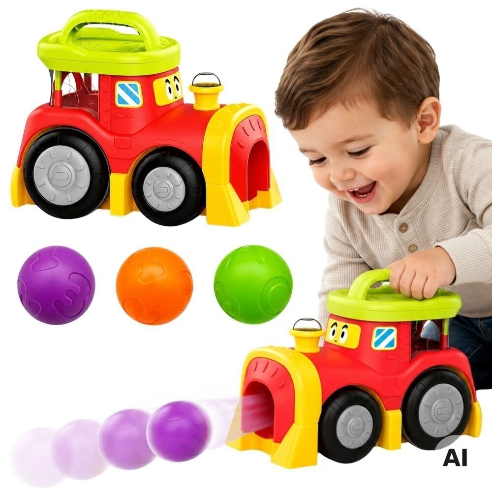 WOOPIE BABY Interaktyvus traukinukas su iššokančiais kamuoliukais 4 WOOPIE BABY Interaktyvus traukinukas su iššokančiais kamuoliukais 4